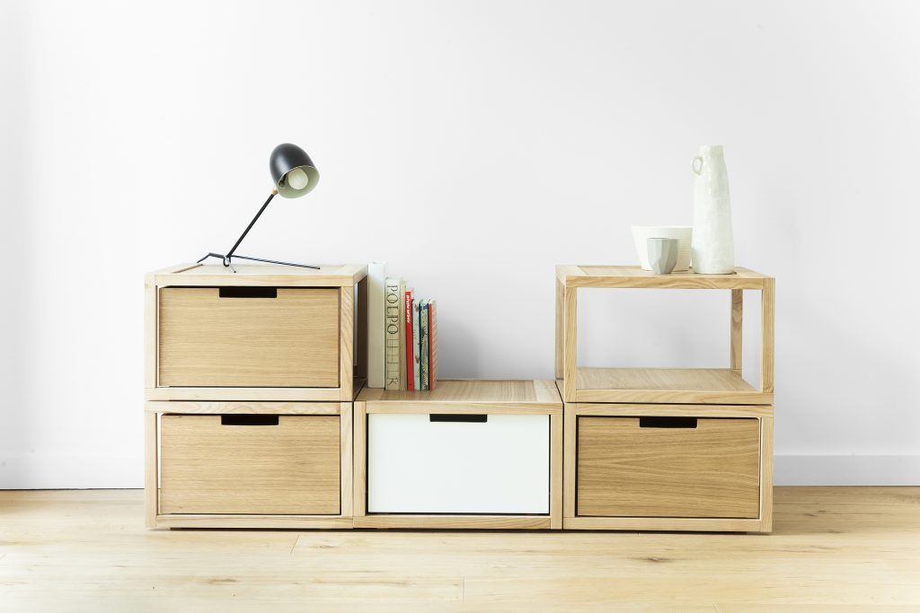 stackable Wooden storage boxes
